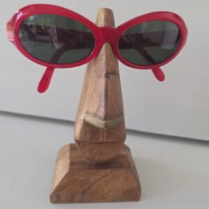 Rare Vintage Lafont Paris “Lugano 3180” Red Oval Sunglasses | Made in France